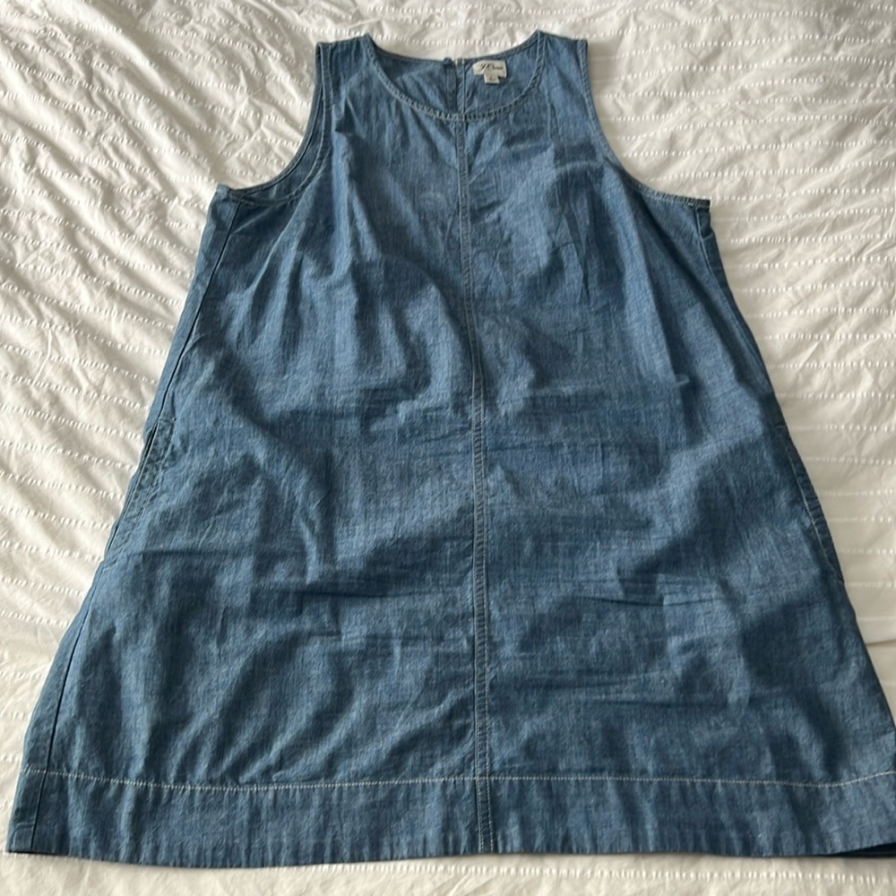 J Crew chambray shift dress sz L